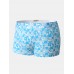 Mens Printing Ice Silk Cotton U Convex Pouch Breathable Thin Stretch Home Boxers